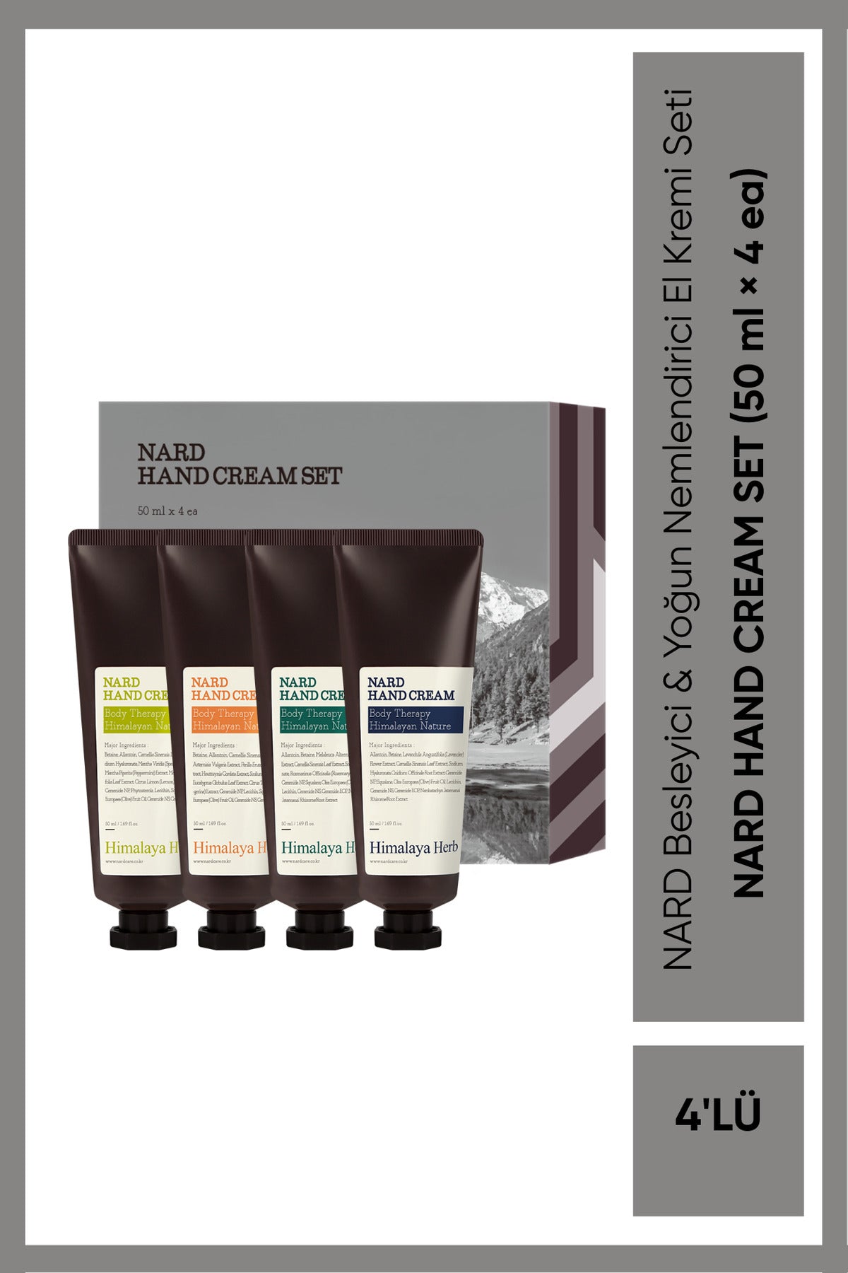 Nard Hand Cream Set 50ml 4ea Nard El Kremi Seti 50 ml 4 adet