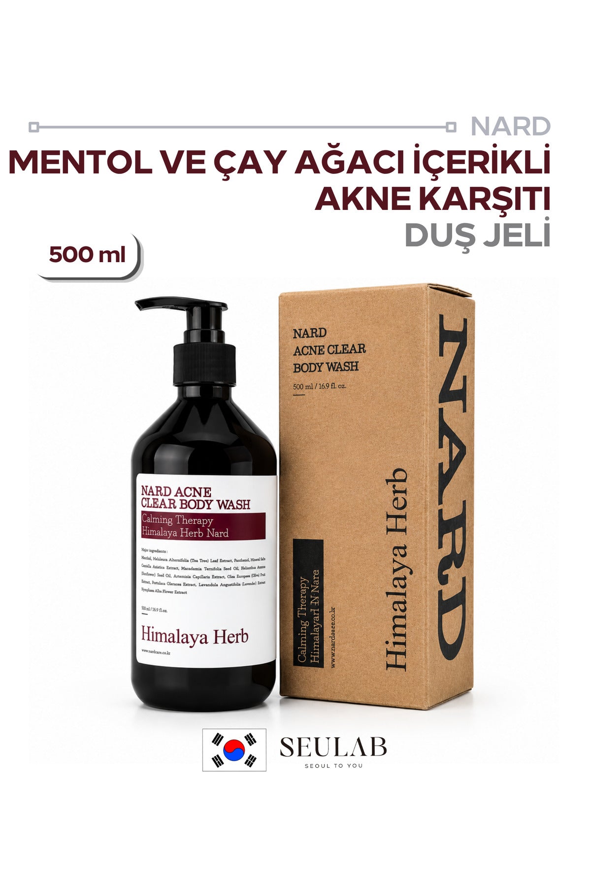 Nard ACNE Clear Body Wash Nard Sivilce ve Akne Karşıtı Vücut Temizleyici 500 ml