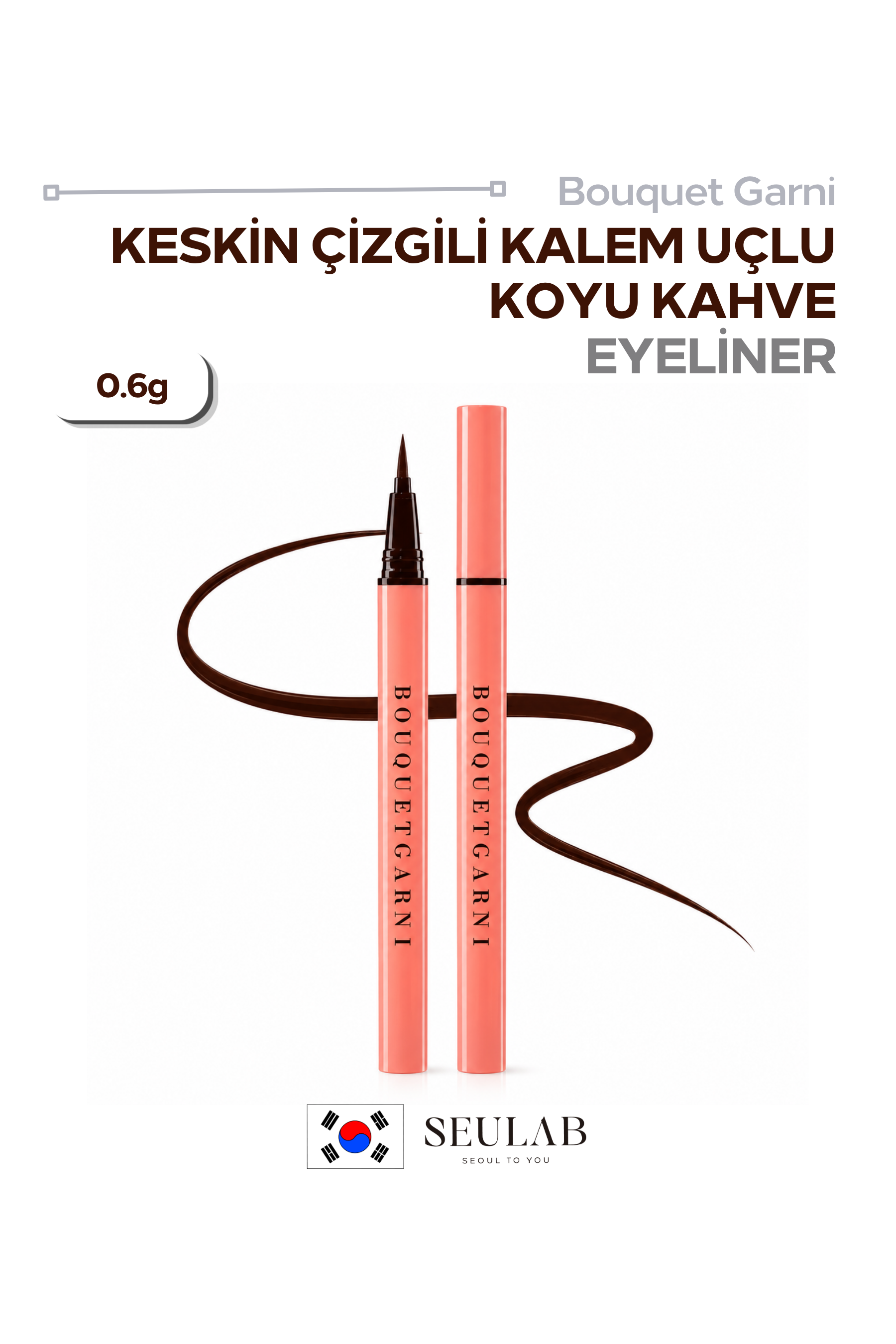 Edge Proof Koyu Kahve Fırça Uçlu Eyeliner