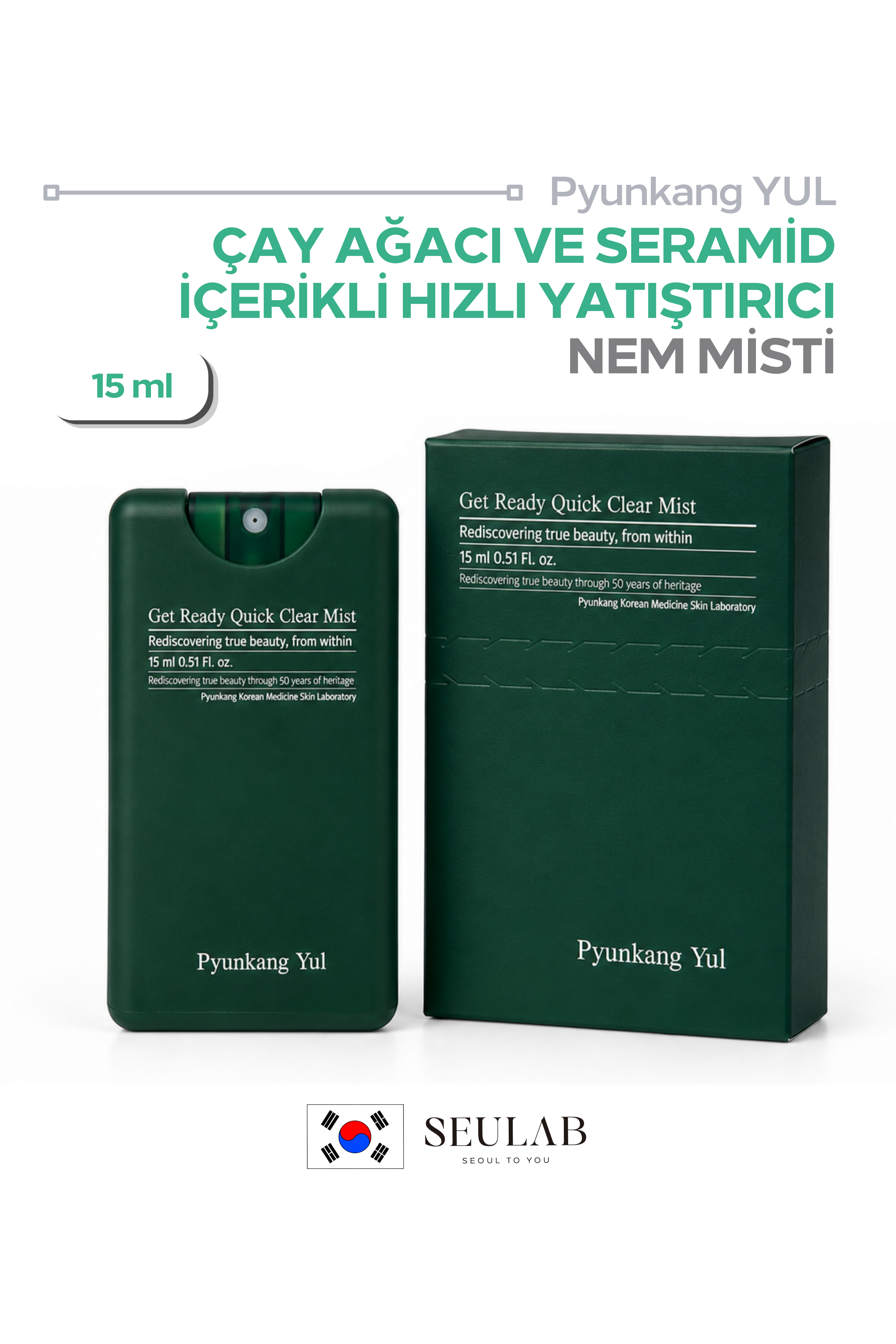 Get Ready Quick Clear Mist - Anında Canlandırıcı ve Yatıştırıcı Sprey 15 ml