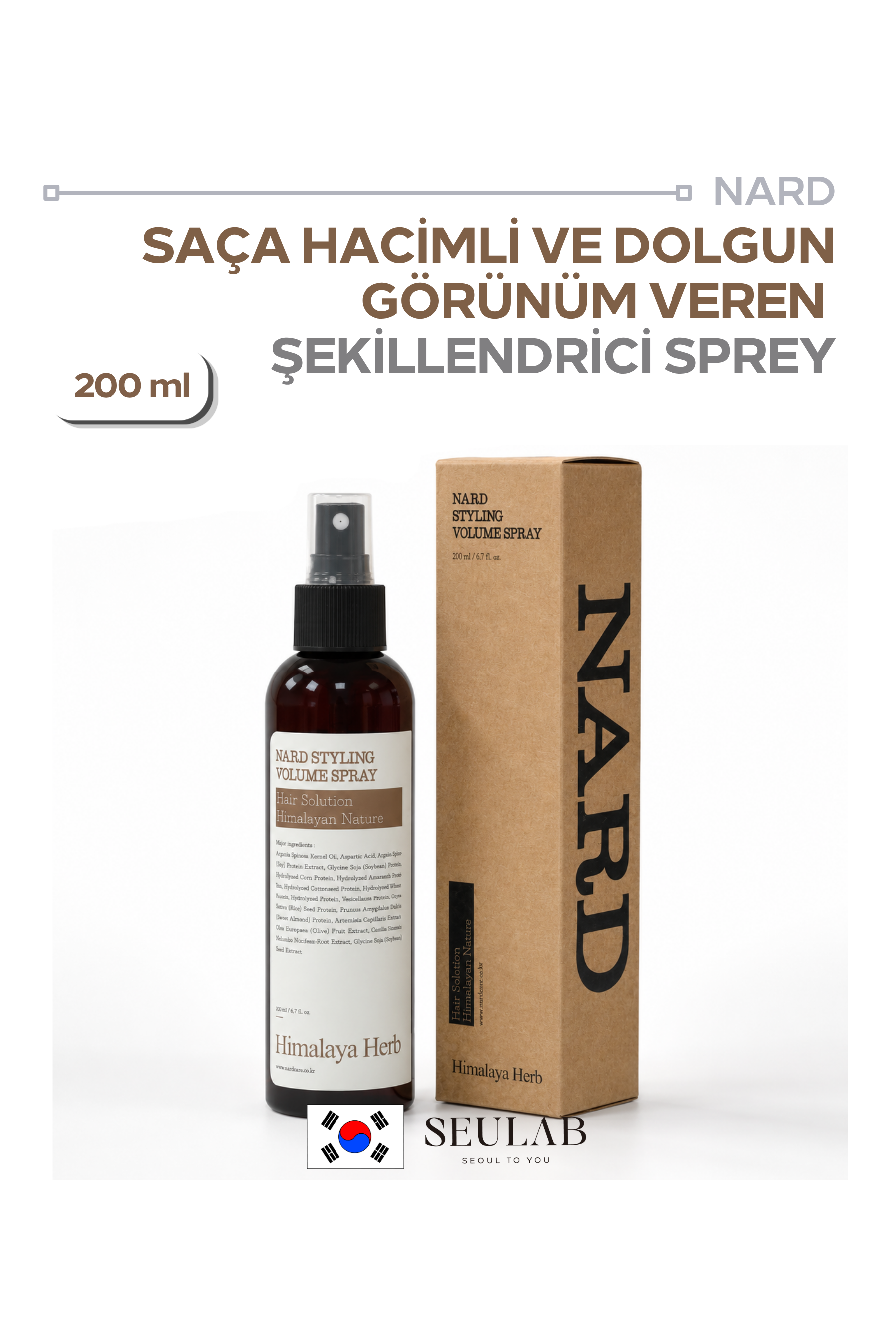 Nard Styling Volume Spray - Saç Şekillendirici ve Hacimlendirici Sprey 200 ml