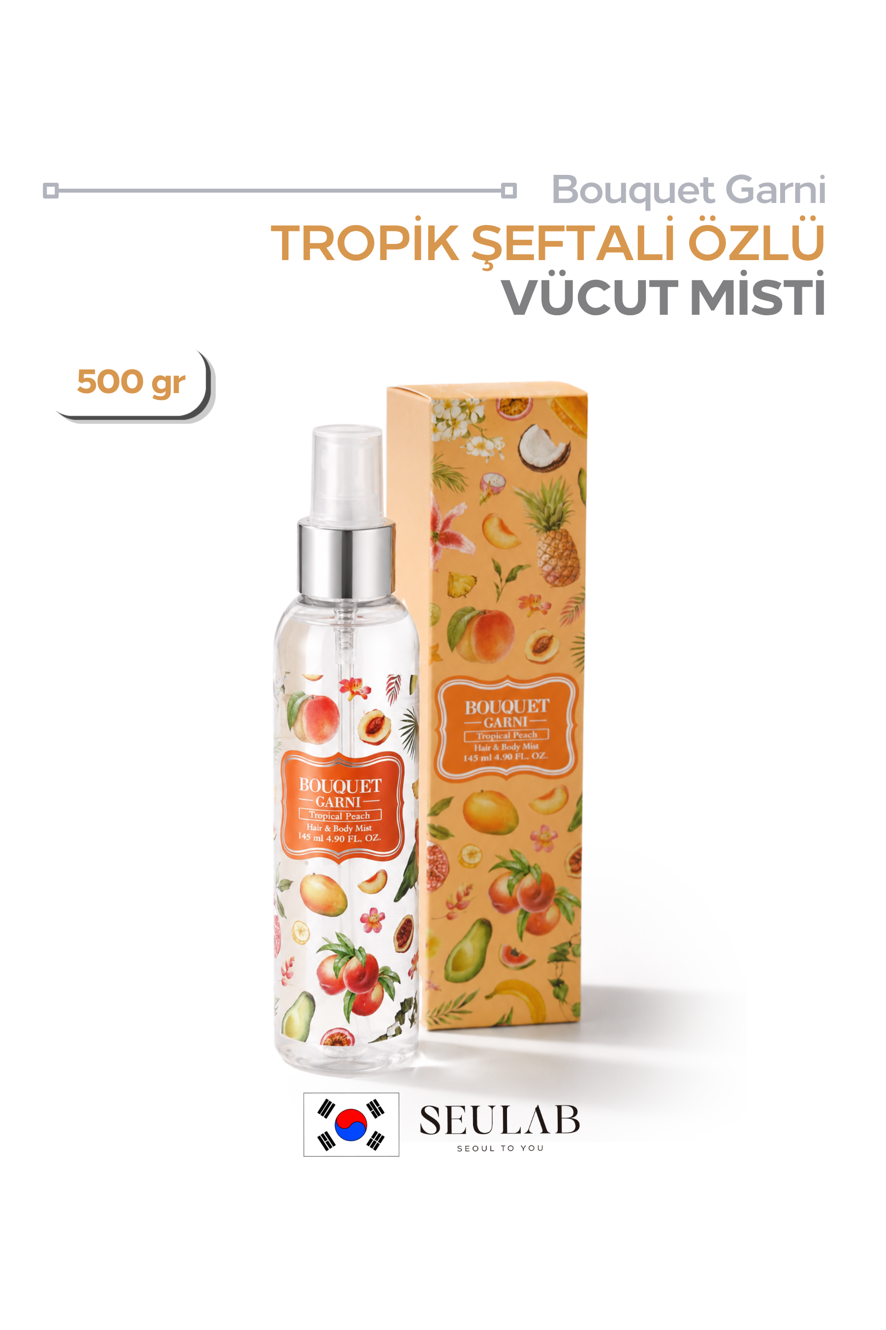 Hair & Body Mist Tropical Peach – Tropikal Şeftali Kokulu Saç ve Vücut Spreyi