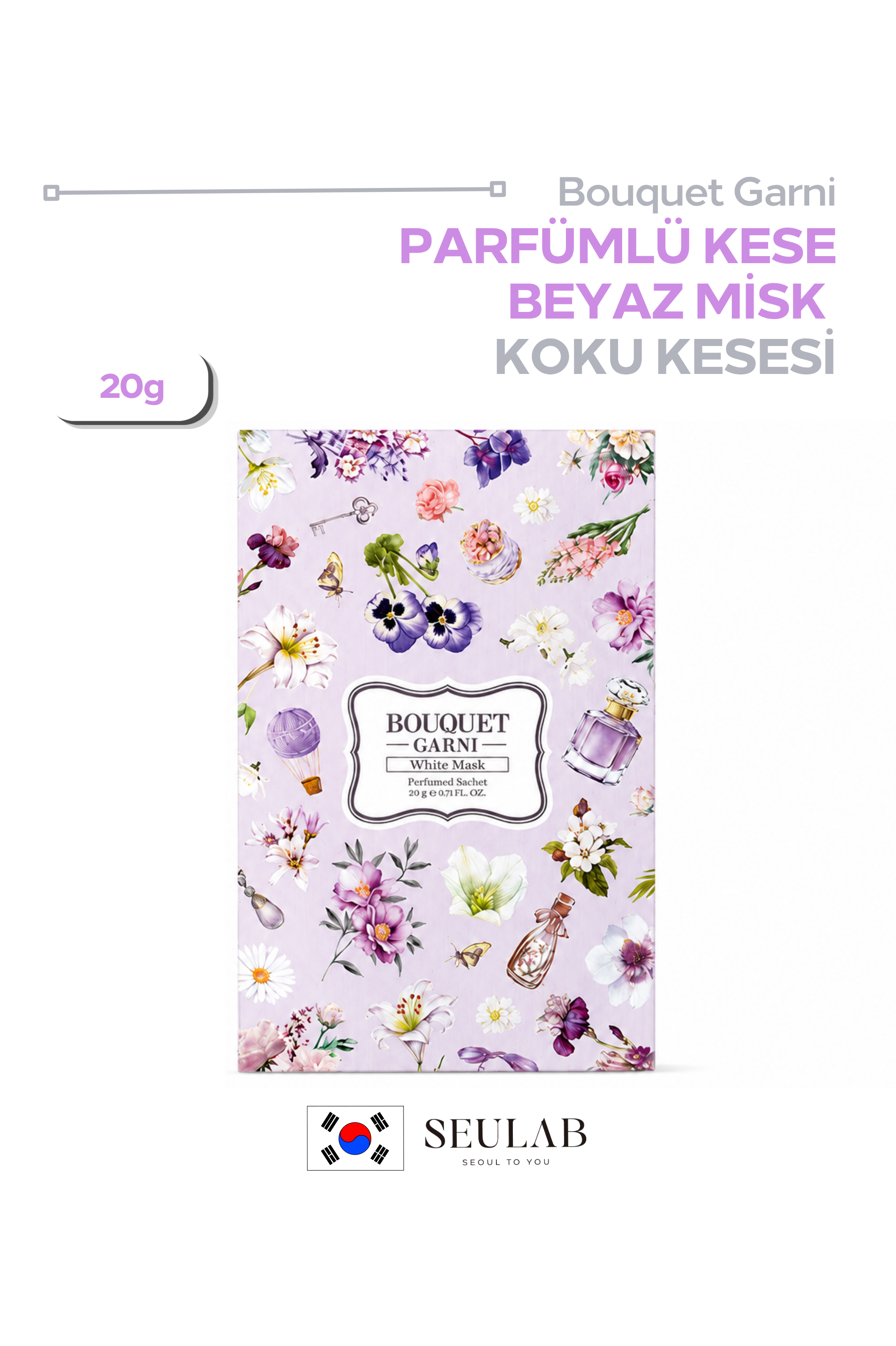 White Musk Esans Koku Kesesi - Büyük Boy
