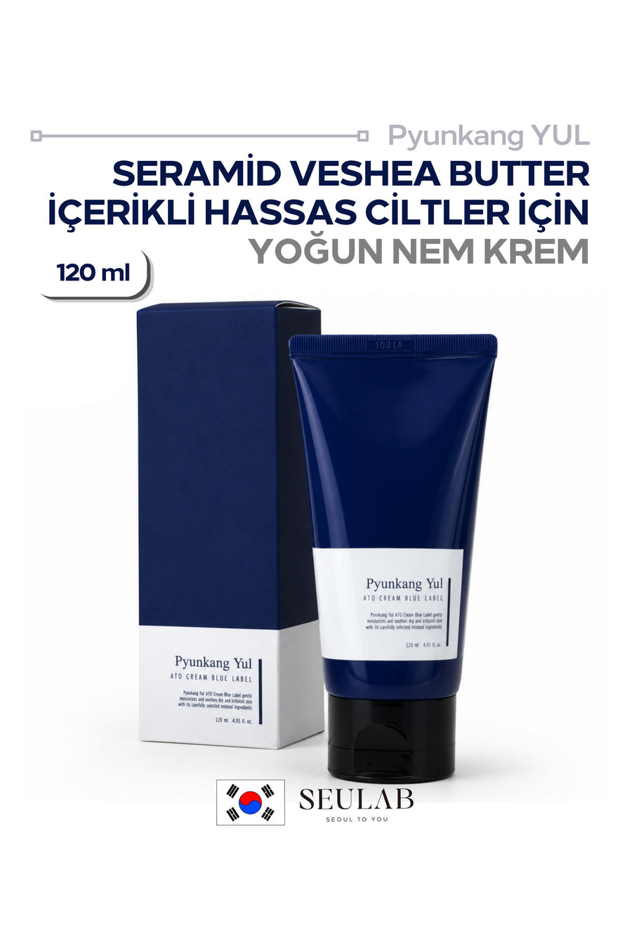 ATO Cream Blue Label ATO Hassas Ciltler İçin Mavi Seri Nemlendirici Bakım Kremi 120 ml