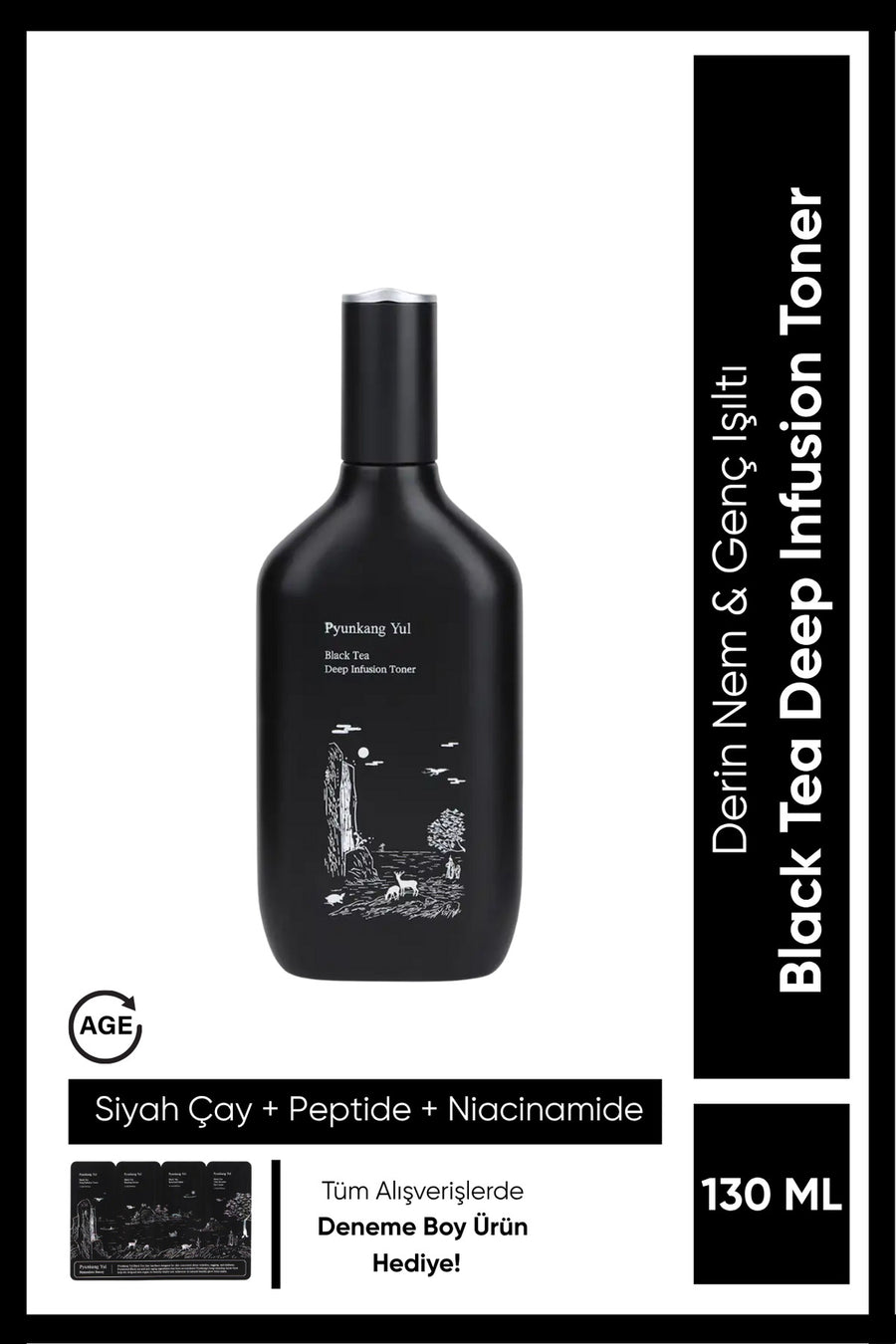 Black Tea Deep Infusion Toner Siyah Çay Özlü Yaşlanma Karşıtı Derinlemesine Etkili Yüz Tonik 130 ml