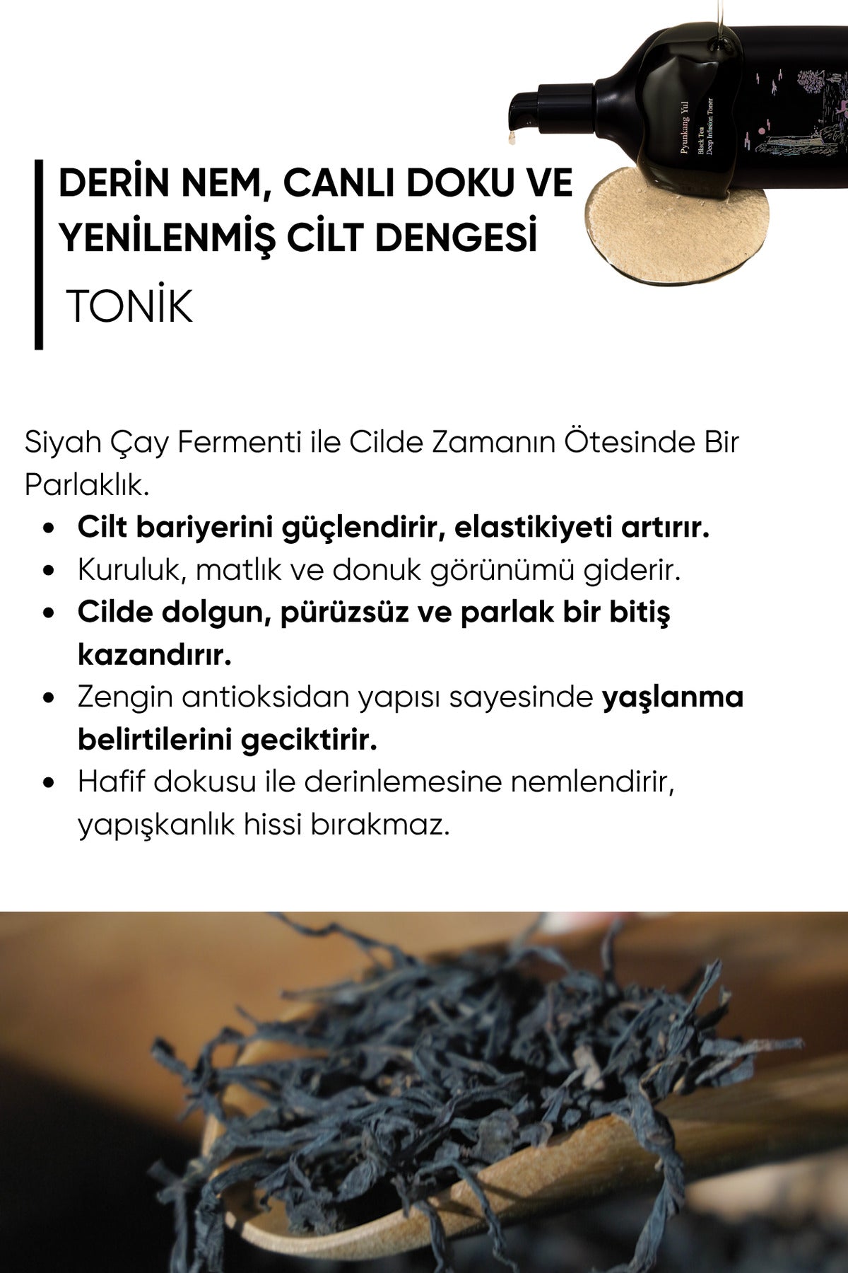 Black Tea Deep Infusion Toner Siyah Çay Özlü Yaşlanma Karşıtı Derinlemesine Etkili Yüz Tonik 130 ml