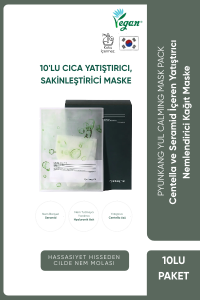 Calming Mask - Cica Yatıştırıcı ve Nemlendirici Yüz Maskesi 10'lu PAKET