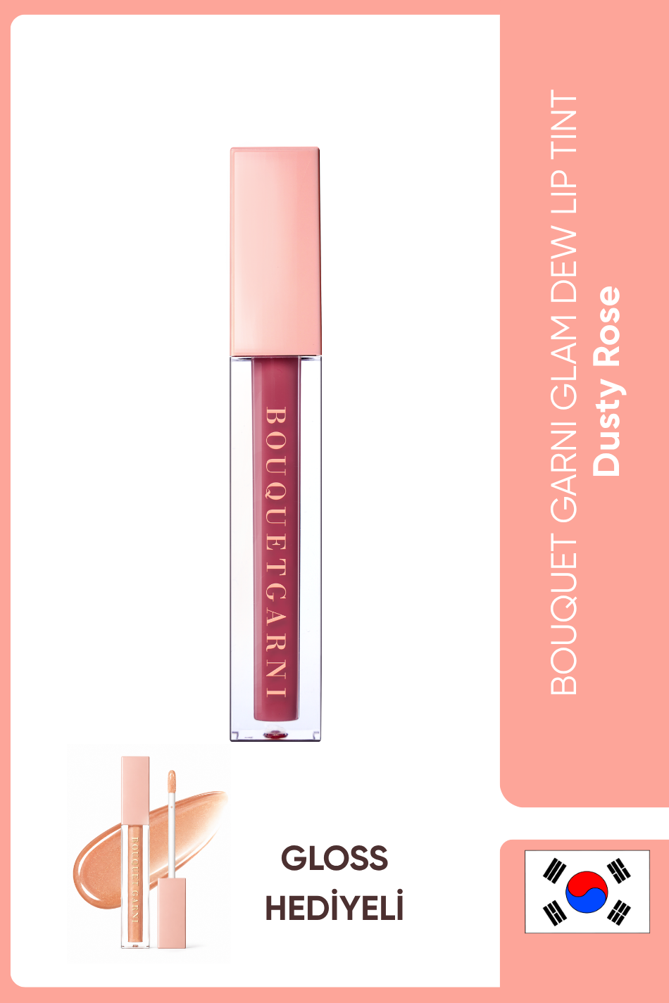 Glam Dew Tint #07 Dusty Rose - Toz Pembe Gül Rengi Parlak ve Dolgunlaştırıcı Ruj