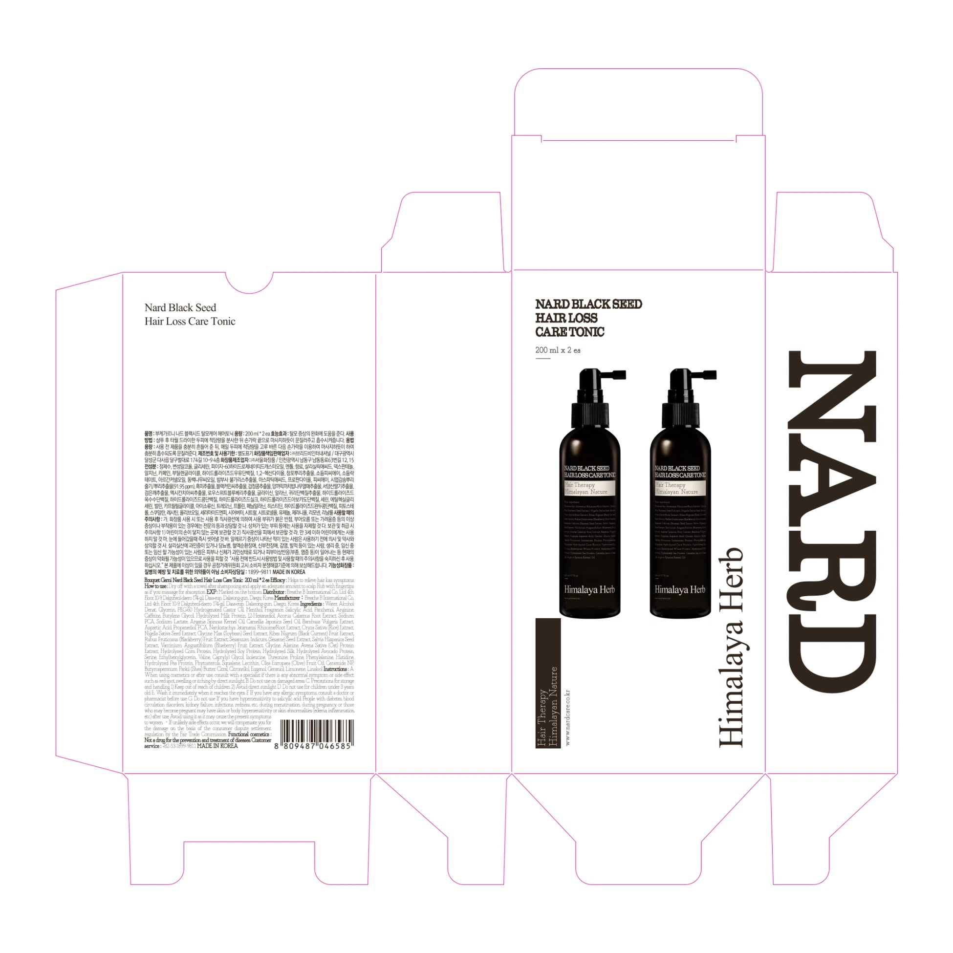 Nard Black Seed Hair Loss Care Tonic - Çörek Otu Özlü Saç Dökülmesi Karşıtı Tonik (200 ml x 2 adet)