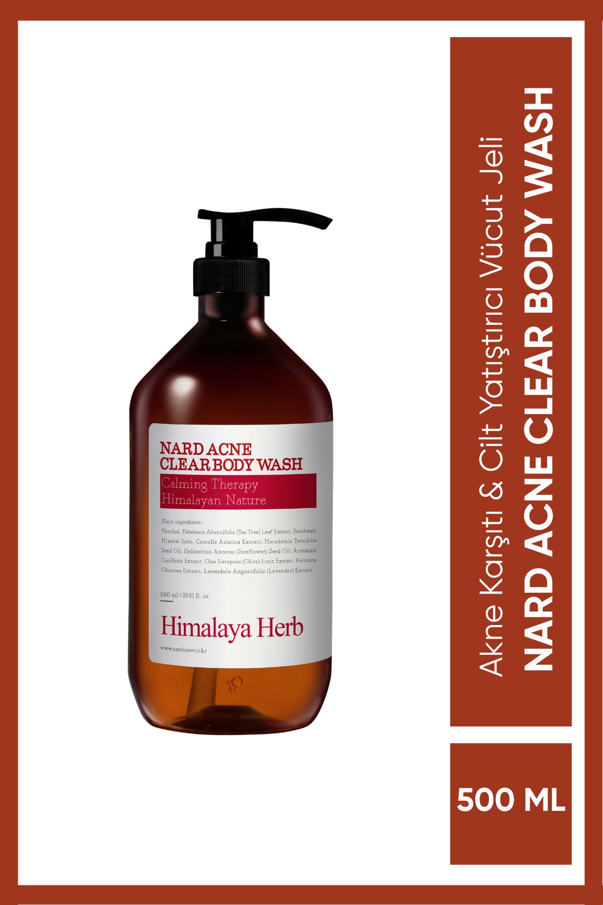 Nard ACNE Clear Body Wash Nard Sivilce ve Akne Karşıtı Vücut Temizleyici 500 ml