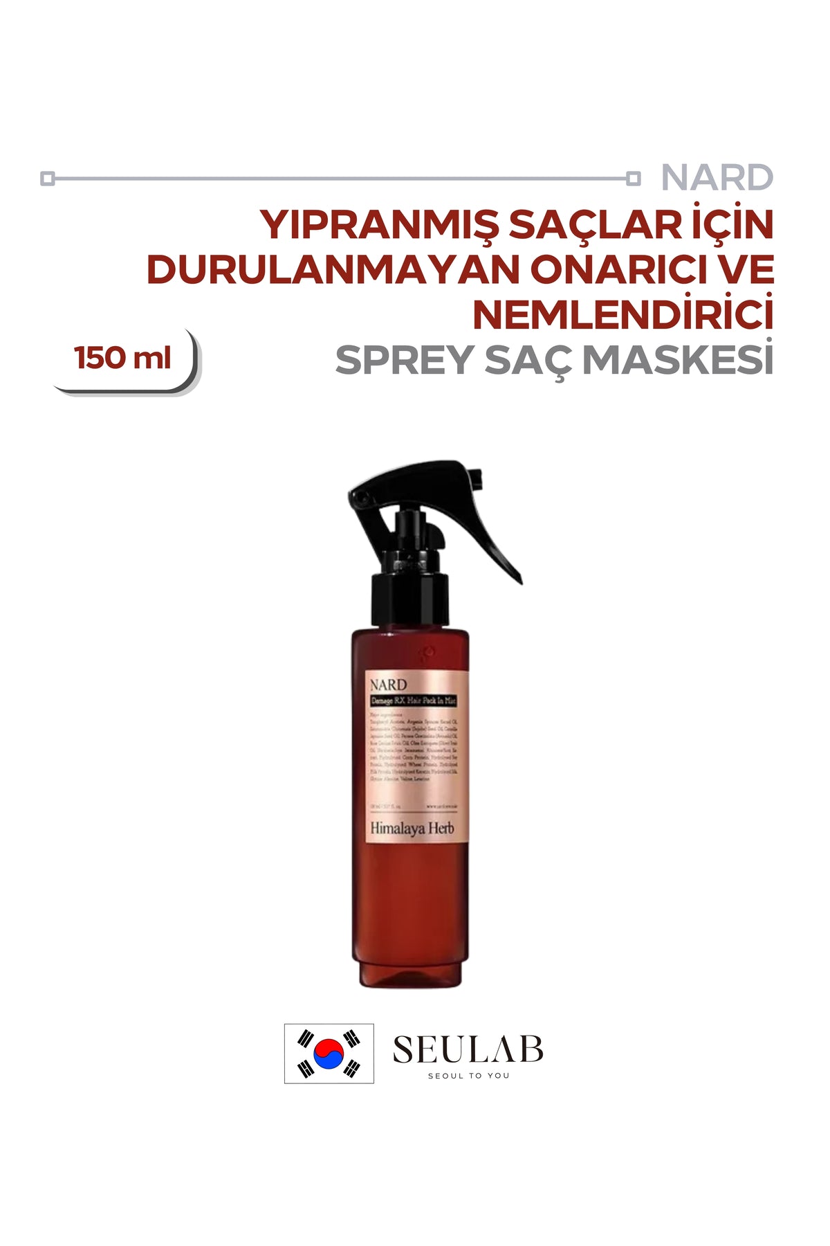 Nard Damage RX Hair Pack In Mist NARD Durulanmayan Yoğun Bakım Spreyi