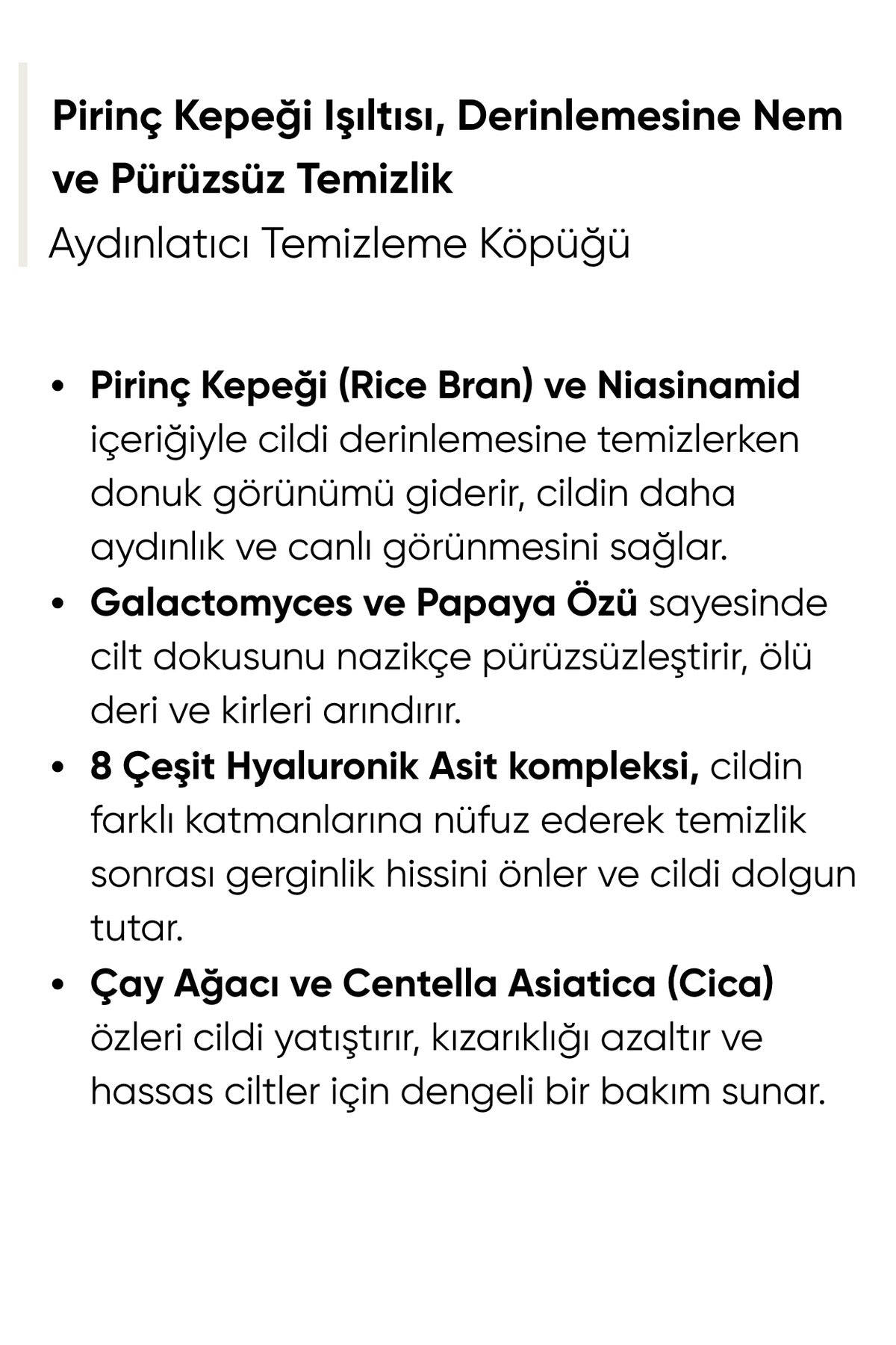 Nard Rice Bran Brightening Cleansing Foam - Nard Pirinç Kepeği Özlü Aydınlatıcı Temizleme Köpüğü 500 ml
