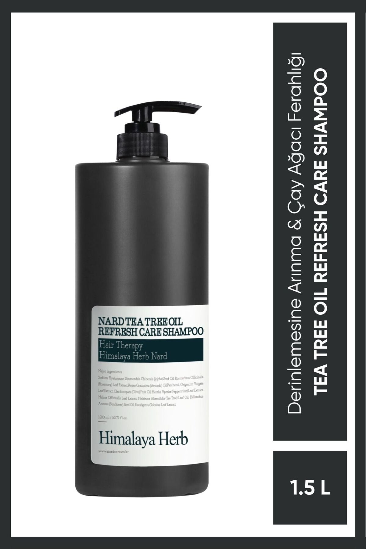 Tea Tree Oil Refresh Care Shampoo 1.5L Nard Çay Ağacı Yağı İçeren Ferahlatıcı Bakım Şampuanı 1.5L
